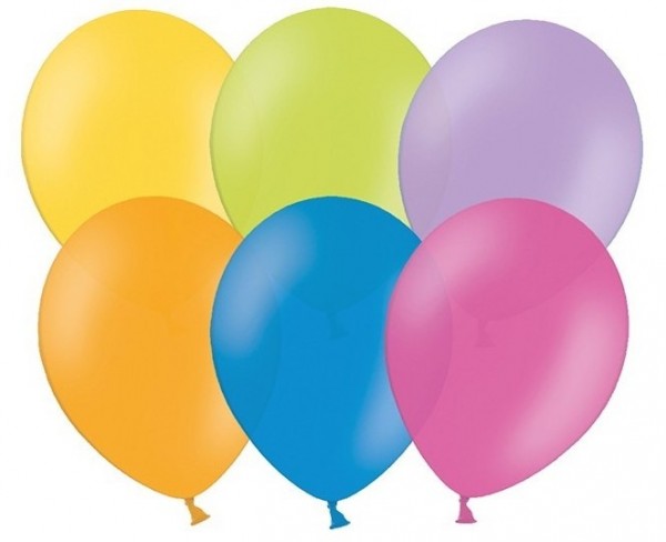 50 Partystar Luftballons bunt 30cm