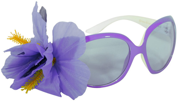 Gafas de fiesta lila Flower Power