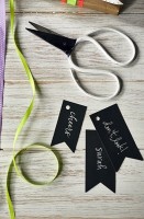 Preview: 6 black flags gift tags