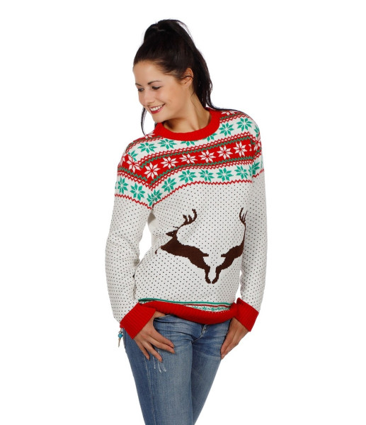Świąteczny sweter z jeleniem