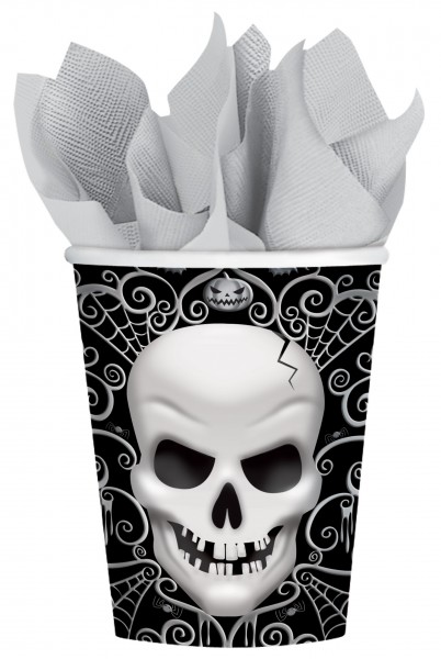 8 skull demons paper cups 266ml