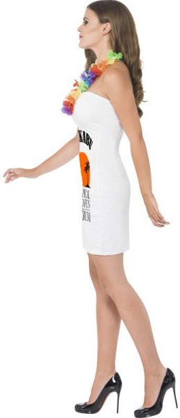 Hvid tropisk dame kjole 3
