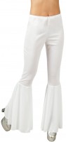 Widok: Białe rozkloszowane spodnie z lat 70