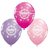25 Ballons Baby Girl 3 Farben