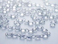 Oversigt: Crystal perler bøjle gennemsigtig 1 m