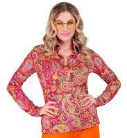 70s paisley blouse for women