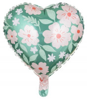 Ballon aluminium fleuri 45cm