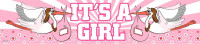 Babyparty Banner It´s a Girl 260x19cm