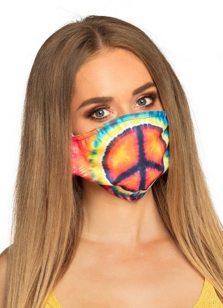 Mund Nasen Maske Hippie Lady