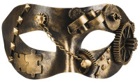 Miedziano-złota steampunkowa maska na oczy