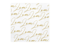 Voorvertoning: 20 Love gouden servetten 33cm