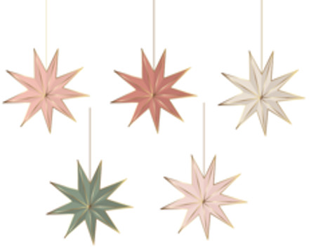 5 paper stars - sensual Christmas splendor