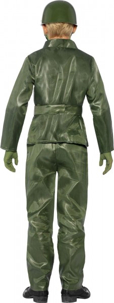 Green toy soldier child costume 2