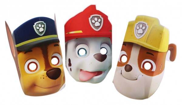 8 paw Patrol Crew Masks 22cm