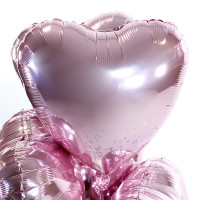 Vorschau: 5 Heliumballons in der Box Blush Heart