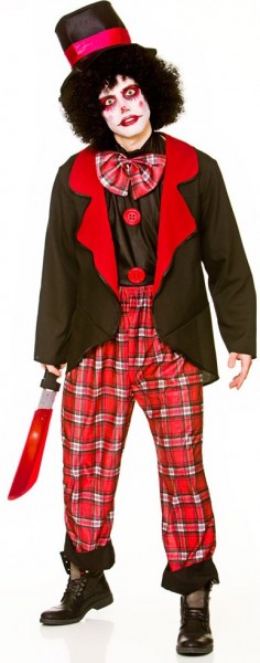 Scary psycho clown costume for adults