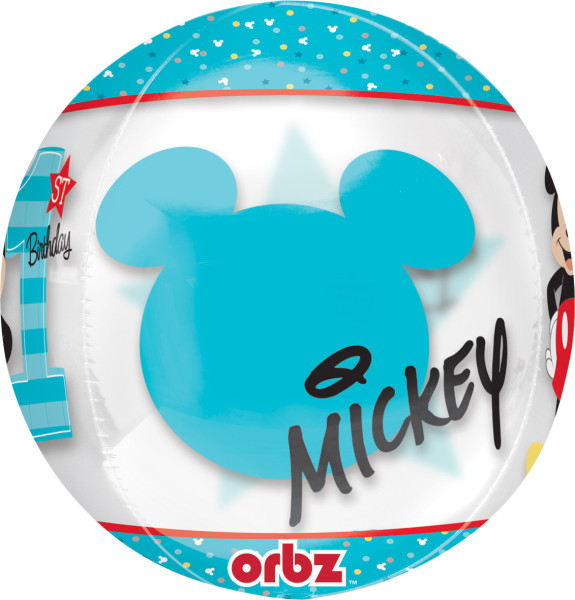 Balon Orbz Myszka Miki 1. urodziny 4. urodziny