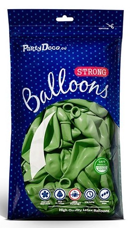 100 Partystar metallic balloons apple green 12cm