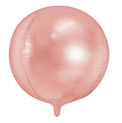 Bola fiesta globo sobre oro rosa 40cm