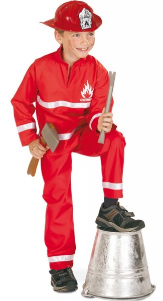 Disfraz de Eike de bombero pequeño para niño 3