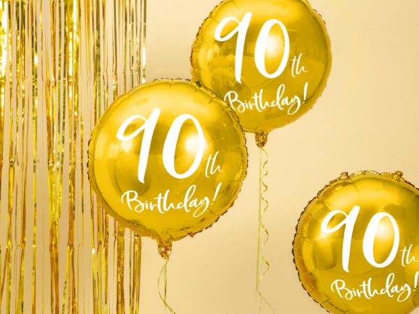 Happy 90th Birthday Folienballon 45cm 2