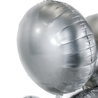 Vorschau: 5 Heliumballons in der Box Silver matt