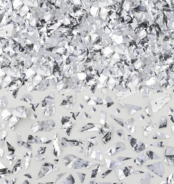 Glitterfolie konfetti sølv