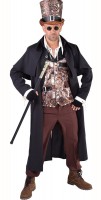 Preview: Dark steampunk magician costume for men