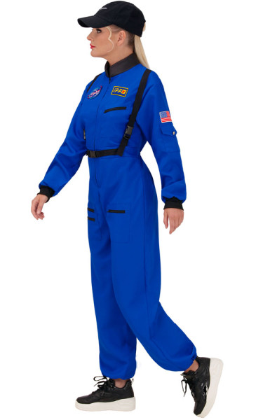 Blaues Astronautinnen Kostüm für Damen