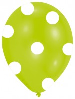 Vorschau: 6 Luftballons bunt mit Punkten 27,5 cm
