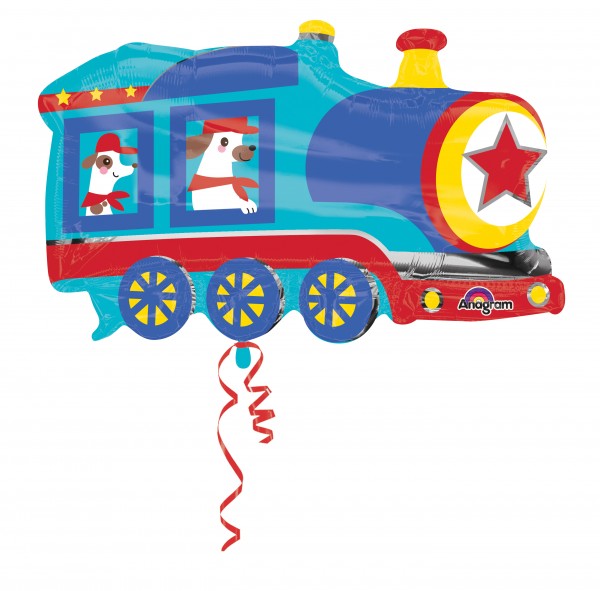 Folienballon Dampfende Lokomotive
