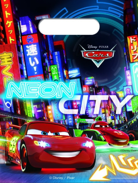 6 Cars Neon City gift bags