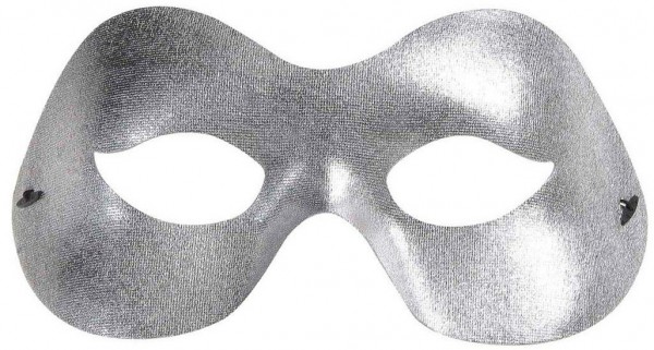 Metallic oogmasker zilver 2