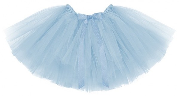 Tutu skirt with bow in sky blue 34cm