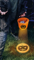 Preview: Bucket dark pumpkin with light 20cm