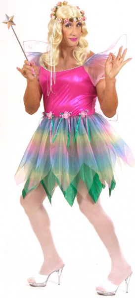 Rainbow fairy costume for men