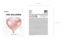 Ballon aluminium Coeur or rose 61cm