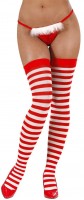 Striped Windy Overknees In Red And White