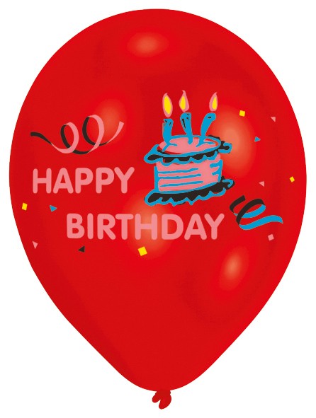 10 Luftballons bunte Geburtstagsparty 25 cm 4