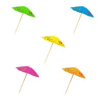 Aperçu: Parapluies à cocktail Hawaï colorés 144 pièces