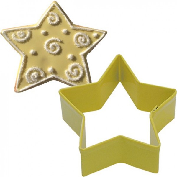 Cortador de galletas estrella dorada