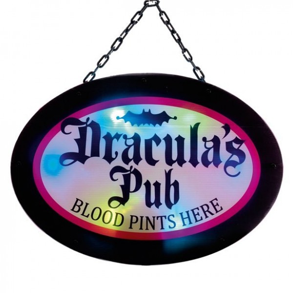 Enseigne De Porte De Pub Dracula 47cm