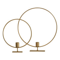 Preview: 2 golden Hoops candlesticks