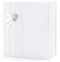 Vorschau: Weißes Spitzen Gästebuch Tseremoniya 20,5cm
