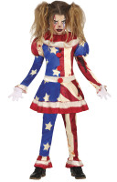 Vista previa: Disfraz de payaso de terror americano para niña