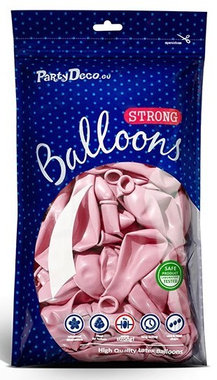 50 Partystar metallic Ballons hellrosa 23cm 2