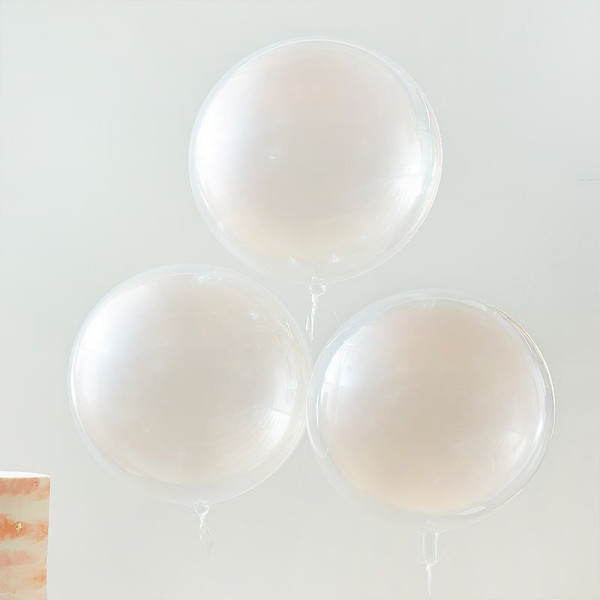 3 XL persika ballonger partymix 55cm
