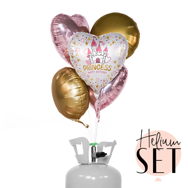 Magical Princess Birthday Ballonbouquet-Set mit Heliumbehälter