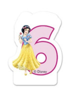 Vela número 6 Princesas Disney Blancanieves