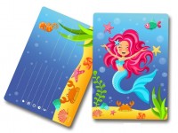8 Einladungskarten Meerjungfrau Aquata